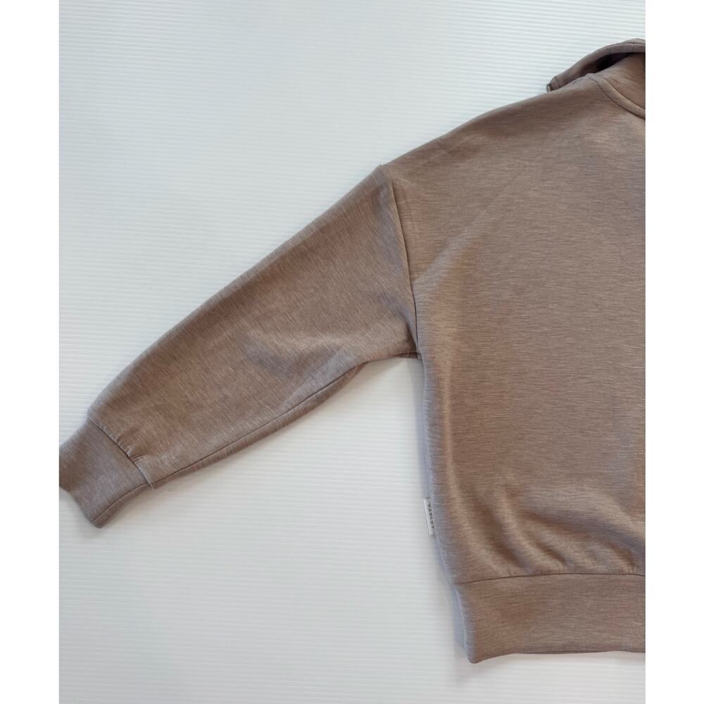 Varley Hawley Half Zip Sweat XS Taupe Marl Double Soft Oversized Pullover Cozy - Picture 15 of 16